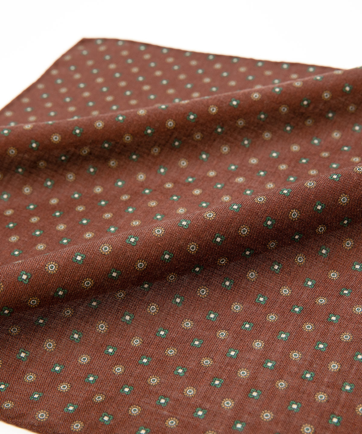 KNOX & TAYLOR チーフ(ブラウンドット)