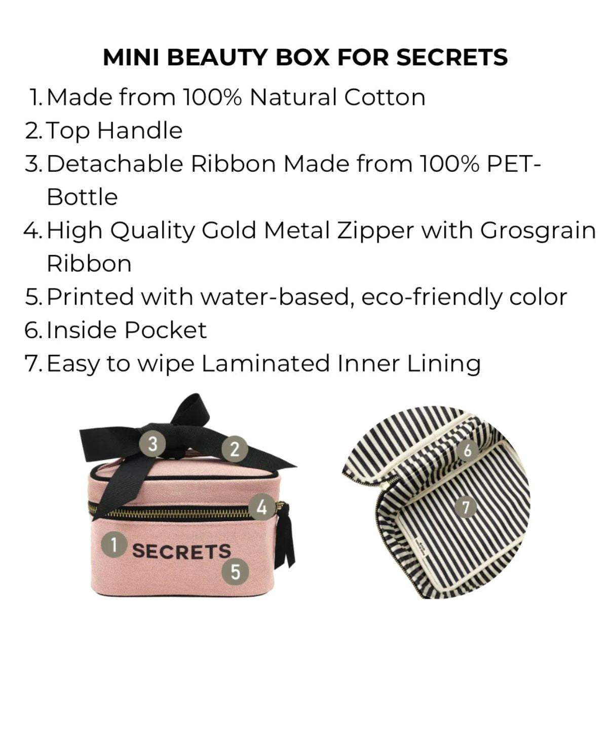 Mini Beauty Box for Secrets - Pink