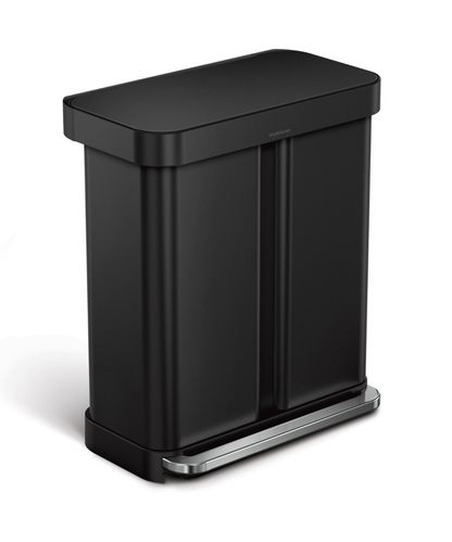 レクタンギュラー ステップカン リサイクラー マットブラック 58L  - お取り寄せ品