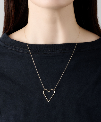 HEART OUTLINE NECKLACE - 受注生産