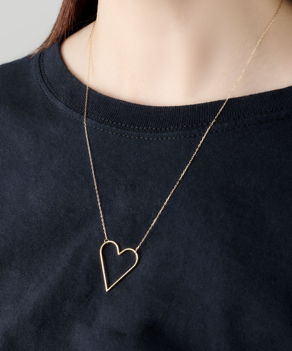 HEART OUTLINE NECKLACE - 受注生産
