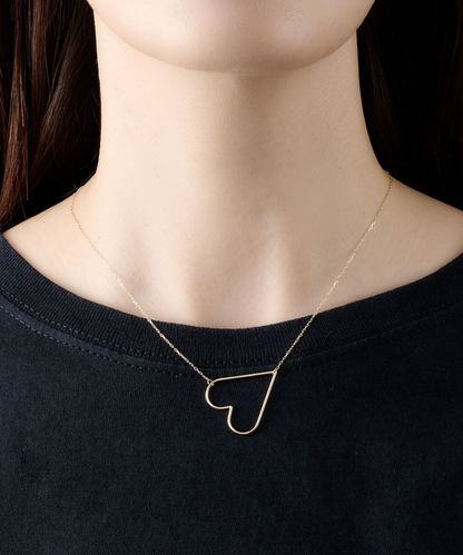 HEART OUTLINE NECKLACE - 受注生産