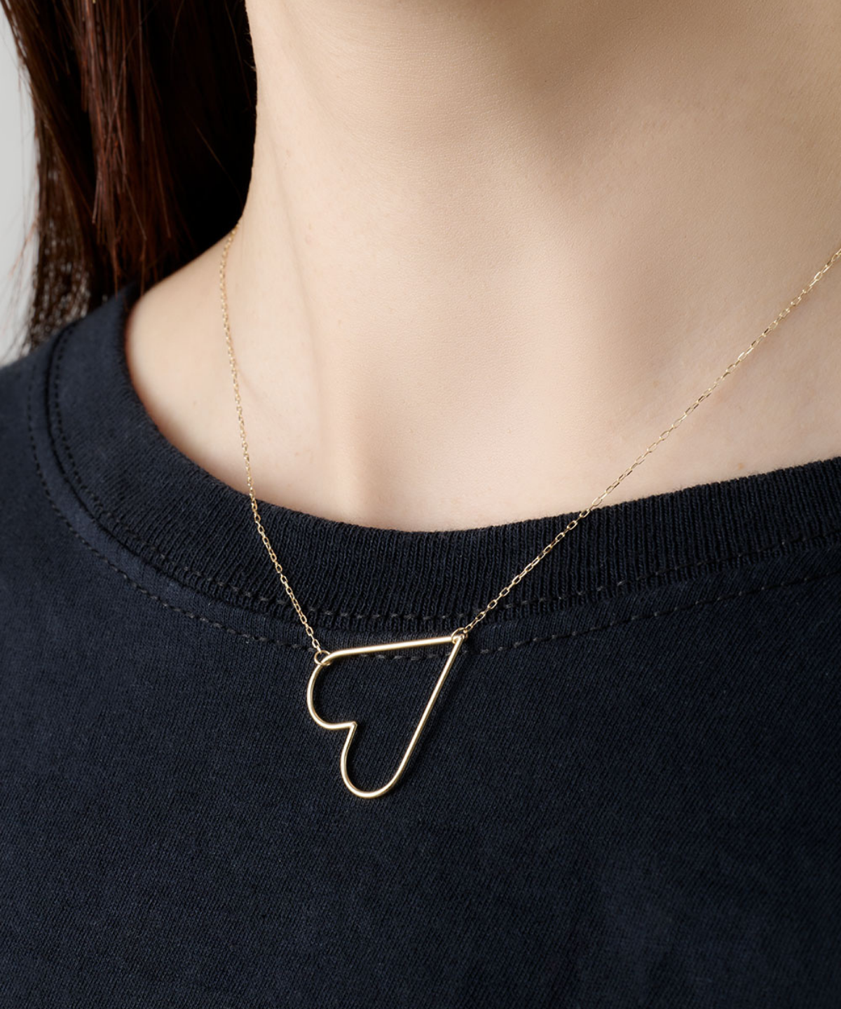 HEART OUTLINE NECKLACE - 受注生産