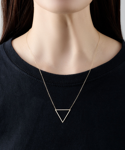 TRIANGLE OUTLINE NECKLACE - 受注生産