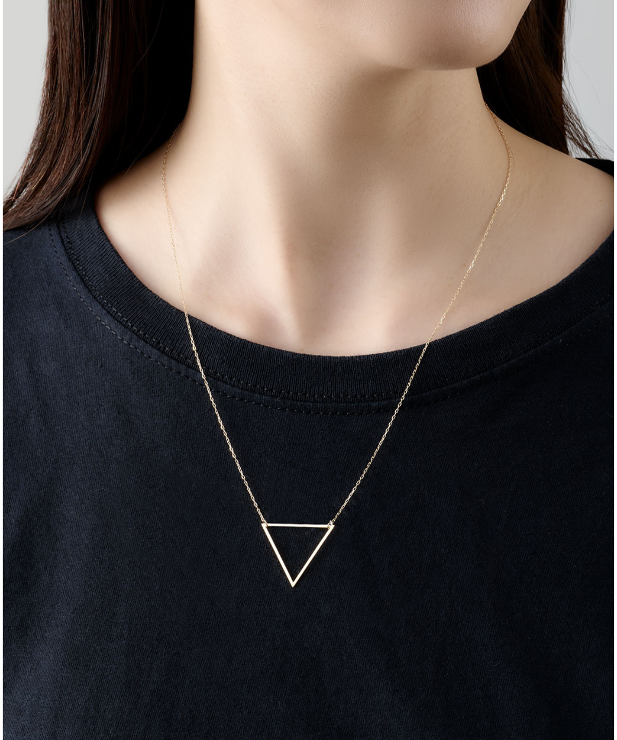 TRIANGLE OUTLINE NECKLACE - 受注生産