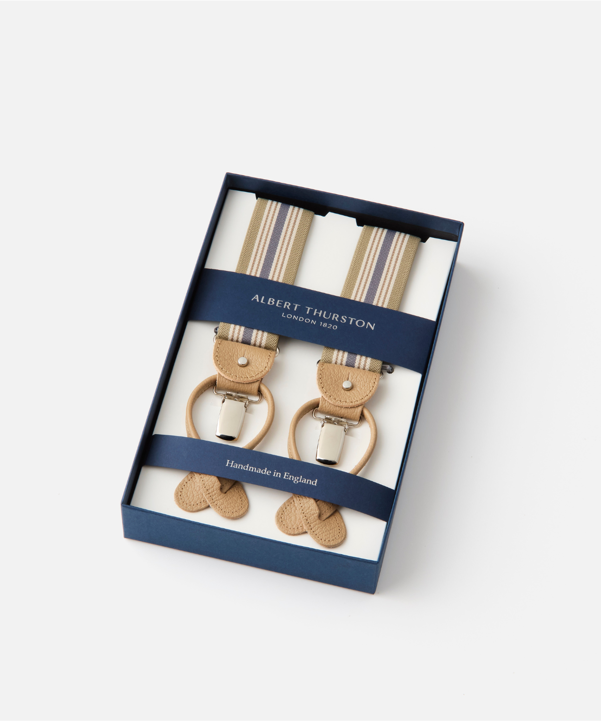 ALBERT THURSTON  サスペンダー（グリーンストライプ）