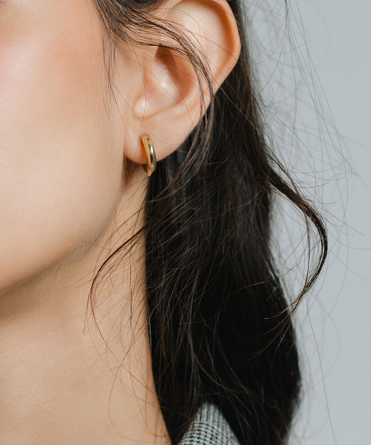 BOLD GOLD HOOP PIERCE - 受注生産