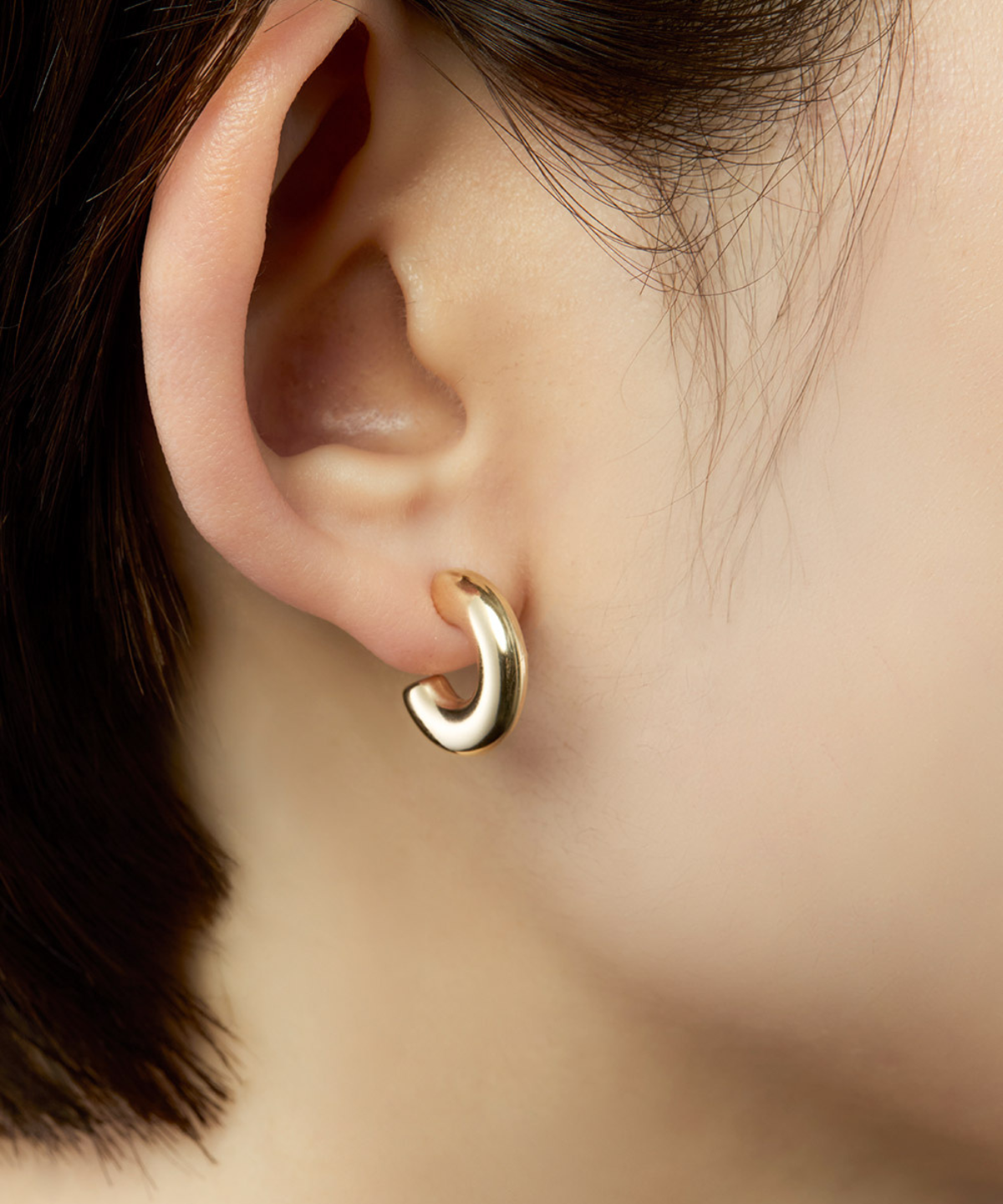 BOLD GOLD HOOP PIERCE - 受注生産