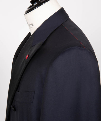 ISAIA MAN W TUX SUITS ダブルボタン タキシード（ネイビー）