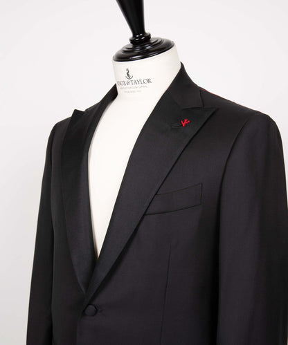 ISAIA MAN TUX SUITS シングルボタン タキシード（ブラック）