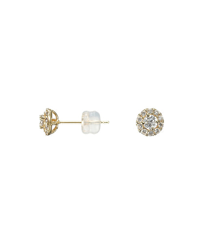 〈Fleur Éternelle〉Diamond Round Pierces - 受注生産