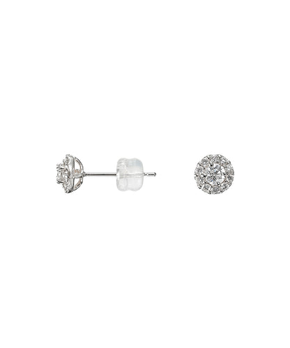 〈Fleur Éternelle〉Diamond Round Pierces - 受注生産