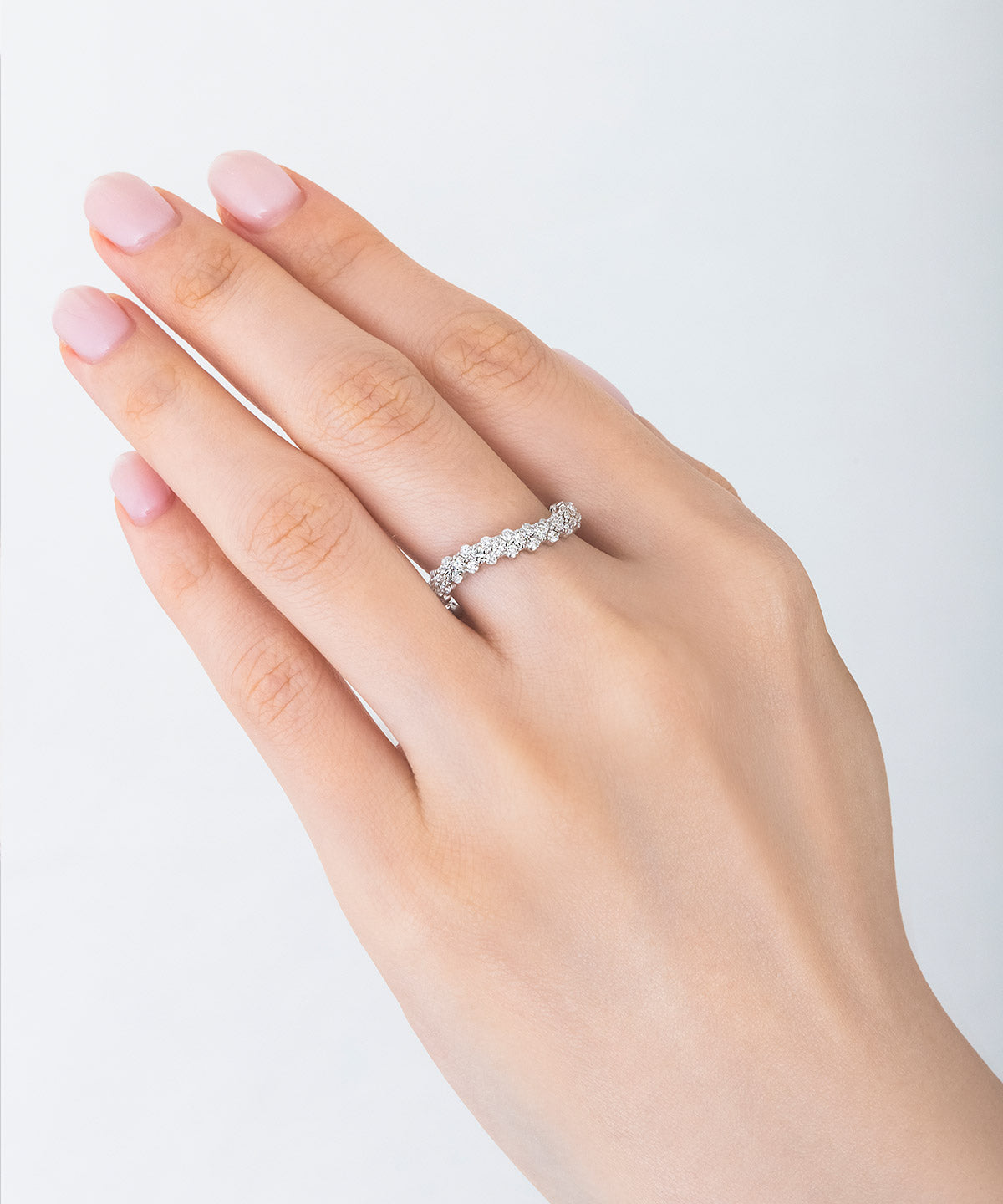 〈Fleur Éternelle〉Diamond Pave Full Eternity Ring - 受注生産