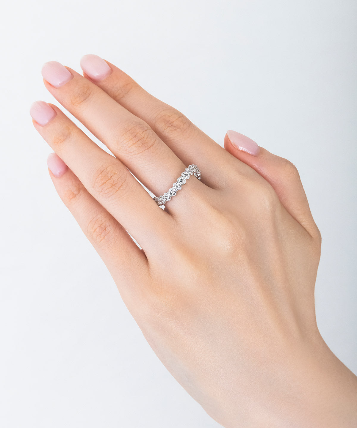 〈Fleur Éternelle〉Diamond Pave Full Eternity Ring - 受注生産