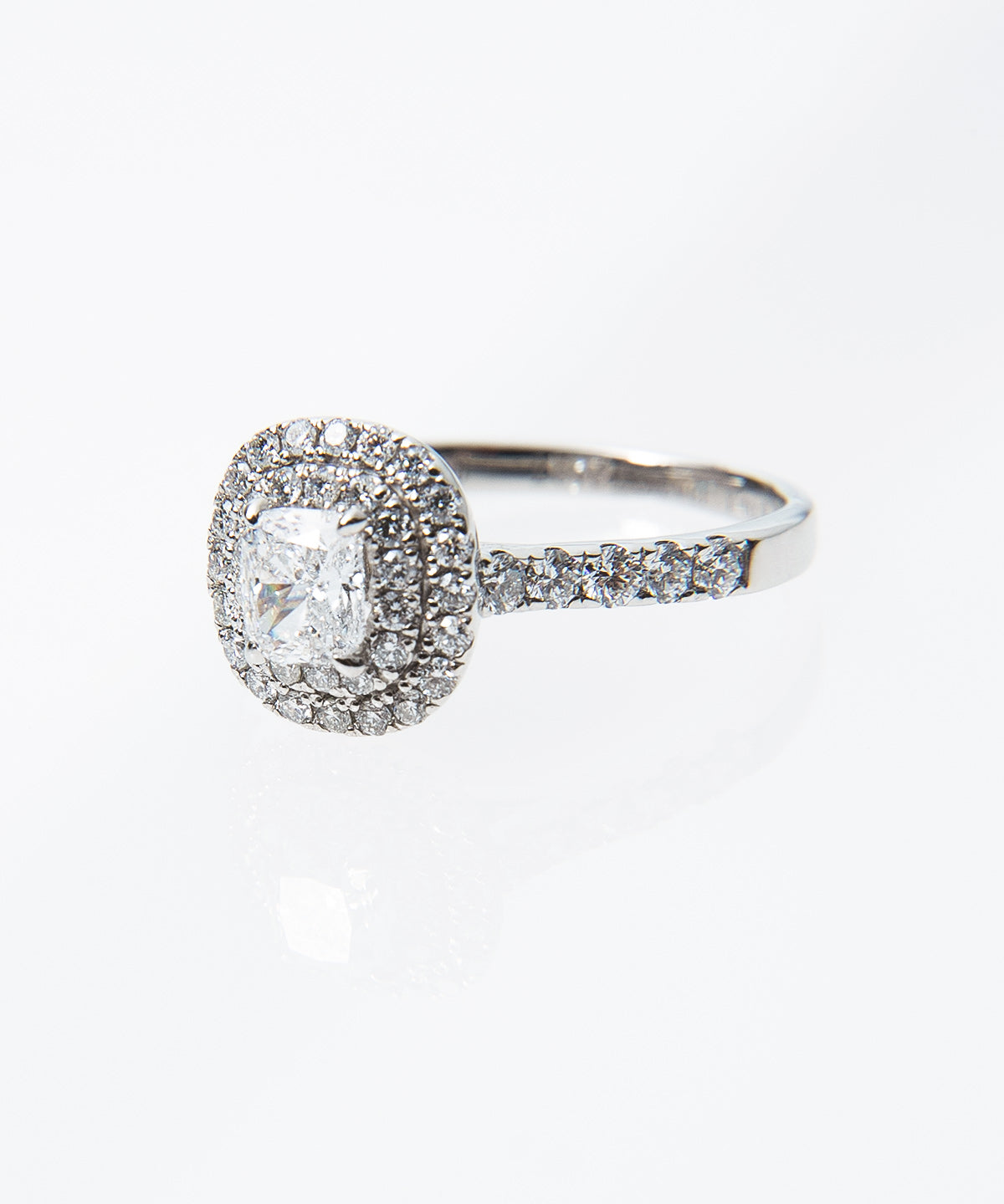 Magnolia Cushion Cut Pave Ring